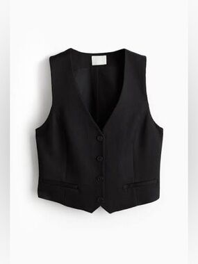 Classic Black Tailored Vest
